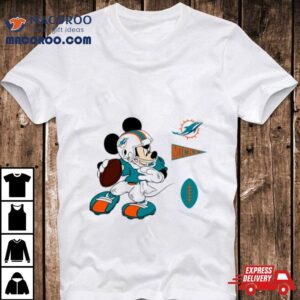 Mickey Mouse Player Miami Dolphins Disney Football Tshirt