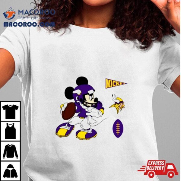 Mickey Mouse Player Minnesota Vikings Disney Football Shirt