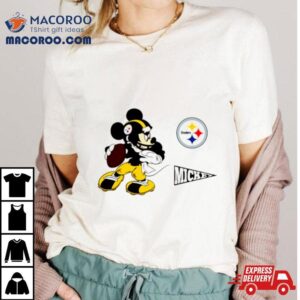 Mickey Mouse Player Pittsburgh Steelers Disney Football Tshirt