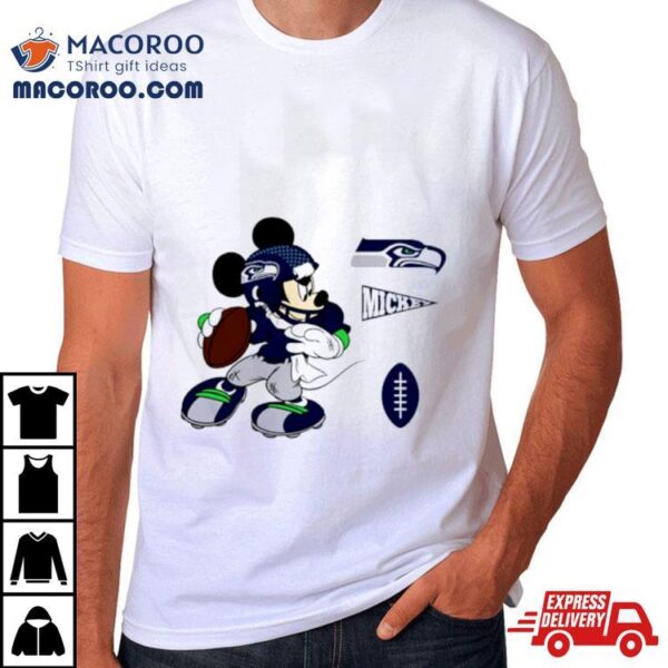 Mickey Mouse Player Seattle Seahawks Disney Football Shirt