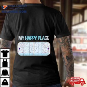 My Happy Hockey Place Ice Rink Player Coach Tee Fans Tshirt