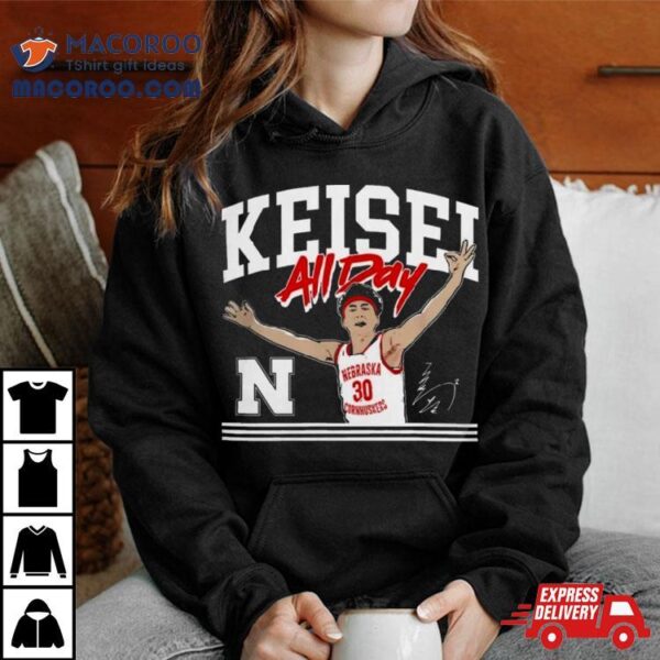 Nebraska Basketball Keisei Tominaga All Day Nebraska Cornhuskers T Shirts