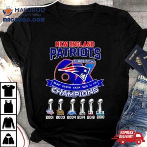 New England Patriots 6x Super Bowl Champions Shirt