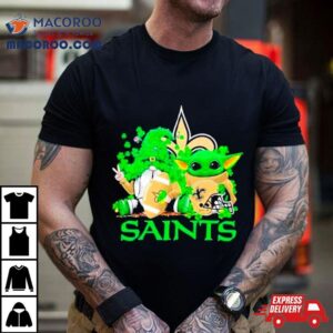 New Orleans Saints Baby Yoda Happy St Patrick Rsquo S Day Shamrock Tshirt