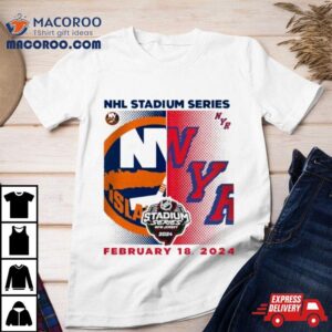 New York Islanders Vs. New York Rangers 2024 Nhl Stadium Series Matchup Logo T Shirt