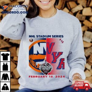 New York Islanders Vs. New York Rangers 2024 Nhl Stadium Series Matchup Logo T Shirt