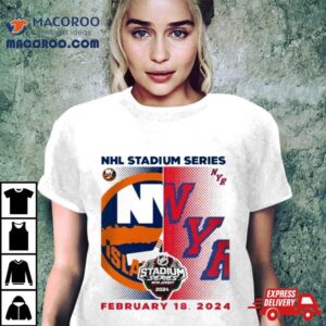 New York Islanders Vs New York Rangers Nhl Stadium Series Matchup Logo Tshirt