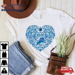 Nfl Detroit Lions Heart Logo Lion Tshirt