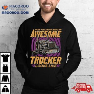 Now You Know What An Awesome Trucker Looks Like Funny Driver Tshirt