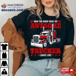 Now You Know What An Awesome Trucker Looks Like Shirt