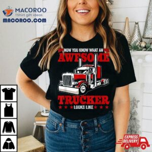 Now You Know What An Awesome Trucker Looks Like Tshirt