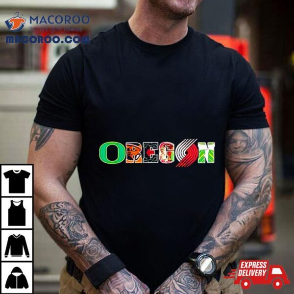 Oregon Portland Trail Blazers Team Logo Shirt