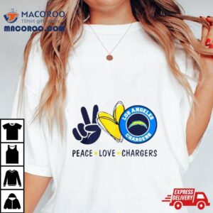 Peace Love Los Angeles Chargers Logo Tshirt