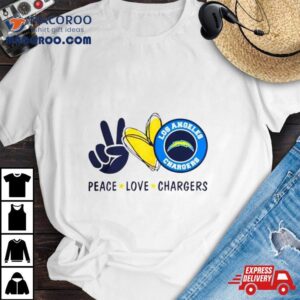 Peace Love Los Angeles Chargers Logo Tshirt