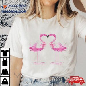 Pink Flamingo Watercolor Bird Painter Tee Gift Tshirt