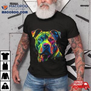 Pit Bull Mom Dog Lover Colorful Artistic Pitbull Owner Tshirt