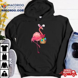Pretty Easter Flamingo With Basket Shirt
