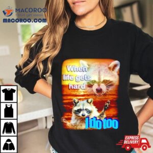 Raccoon When Life Gets Hard I Do Too Shirt