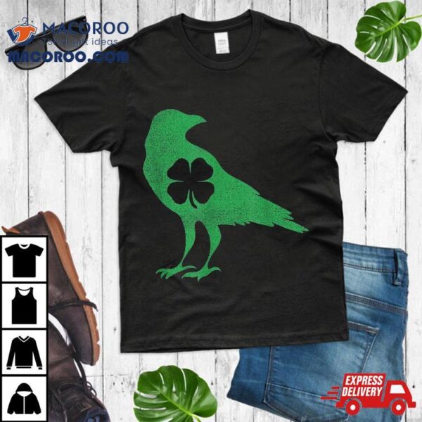 Raven Crow Bird Shamrock St. Patrick’s Day Saint Paddy’s Shirt