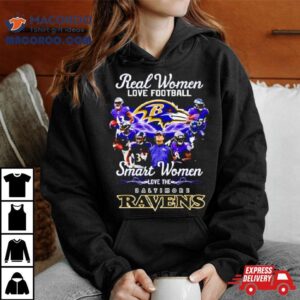 Real Women Love Football Smart Women Love The Baltimore Ravens Tshirt