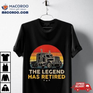 Retired Trucker Vintage Retro Style Tshirt