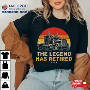 Retired Trucker Vintage Retro Style Tshirt