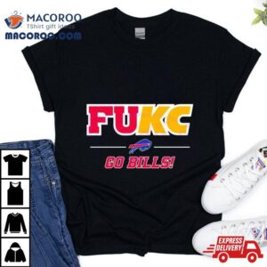 Retro Go Bills Fukc Logo Football Tshirt