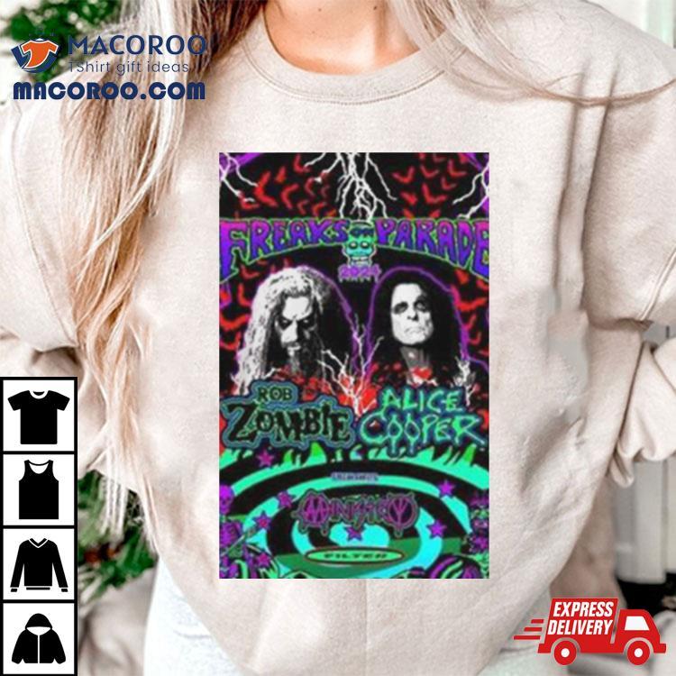Rob Zombie And Alice Cooper’s 2024 Tour T Shirt Rob Zombie And Alice Cooper’s 2024 Tour T Shirt
