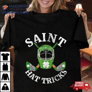 Saint Hat Tricks Hockey Shamrock St Patricks Day Gift Boys Shirt