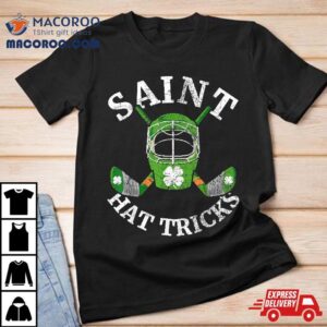 Saint Hat Tricks Hockey Shamrock St Patricks Day Gift Boys Tshirt