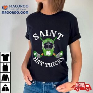 Saint Hat Tricks Hockey Shamrock St Patricks Day Gift Boys Tshirt