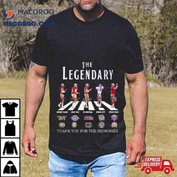 San Francisco 49ers The Legendary Thank You For The Memories Signatures Shirt