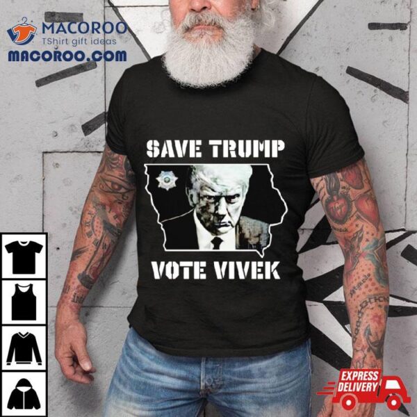 Save Trump Vote Vivek Iowa Map Shirt