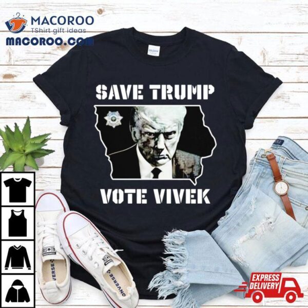 Save Trump Vote Vivek Iowa Map Shirt