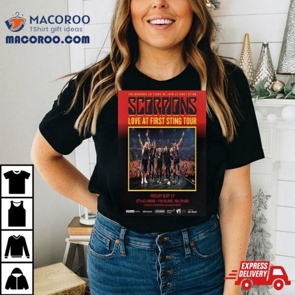 Scorpions 2024 Love At First Sting Tour At Etihad Yas Island In Abu Dhabi On May 17th Shirt