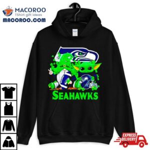 Seattle Seahawks Baby Yoda Happy St Patrick Rsquo S Day Shamrock Tshirt