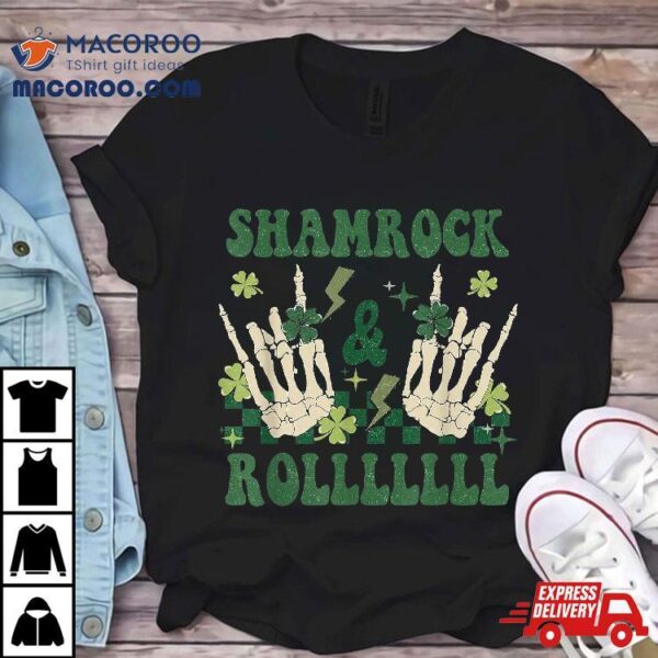 Shamrock Roll St Patricks Day Retro Saint Shirt