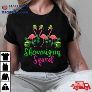 Shenanigans Squad Flamingo St Patrick’s Day Shirt