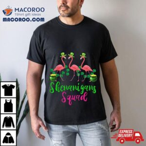 Shenanigans Squad Flamingo St Patrick S Day Tshirt