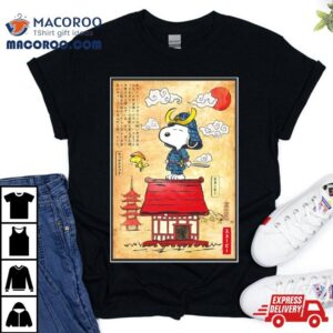 Snoopy And Woodstock Peanuts Beagle Samurai In Japan Tshirt