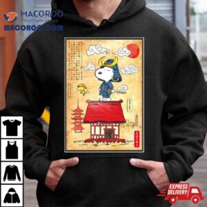 Snoopy And Woodstock Peanuts Beagle Samurai In Japan Tshirt