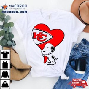 Snoopy Kc Kansas City Chiefs Heart Love Cartoon Football Shirt