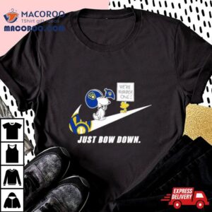 Snoopy Mlb Just Bow Down Milwaukee Brewers Tshirt