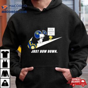 Snoopy Mlb Just Bow Down Milwaukee Brewers Tshirt