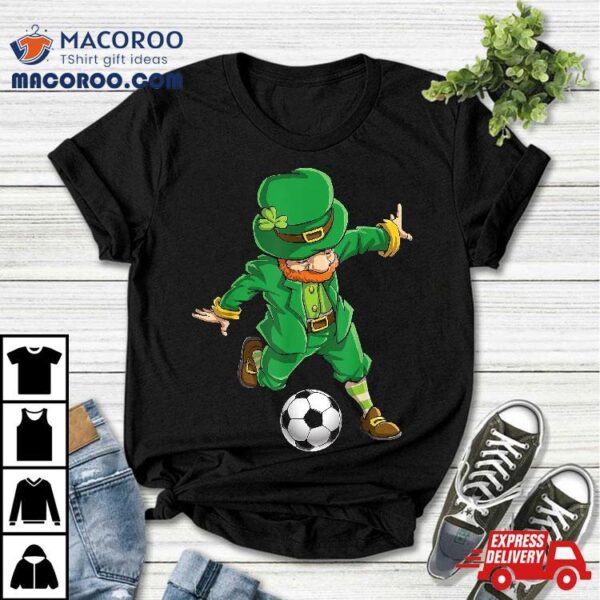 Soccer Leprechaun St Patricks Day Boys Girls Sports Shirt