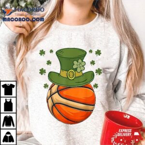 St Patricks Day Basketball Shamrock Irish Boys Girls Shirt