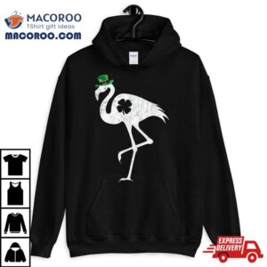 St Patricks Day Flamingo Lover Shamrock Tshirt