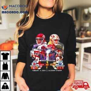 Super Bowl Lviii Kansas City Chiefs Vs San Francisco Ers February Allegiant Stadium Tshirt