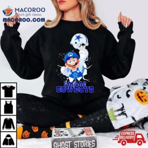 Super Mario X Nfl Dallas Cowboys Football Tshirt