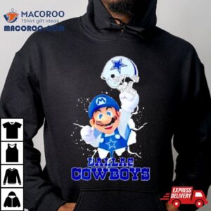 Super Mario X Nfl Dallas Cowboys Football Tshirt